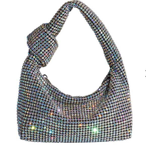 Madison West Handbags - Madison West Rhinestone Embellished Hand Bag